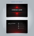 Namecard template technology red and black pattern background. Royalty Free Stock Photo