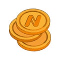 namecoin cryptocurrency stack icon Royalty Free Stock Photo