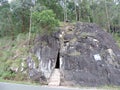 Rock cave on the way to Lock Heart Gap in Munnar, Kerala, India Royalty Free Stock Photo