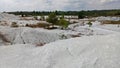 Kaolinite Mining Landscape in Air Bara Kaolin Lake, Bangka Island of Indonesia