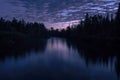 Namekagon River Sunrise With Purple Cloudy Skies