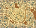 Nameless city map Royalty Free Stock Photo