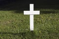 White wooden cemetery cross