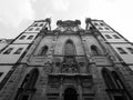 Namen-Jesu-Kirche in Bonn, black and white Royalty Free Stock Photo