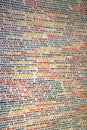 Names of Holocaust Victims on the walls of the Pinkas Synagogue in Prague, Czech Republic Royalty Free Stock Photo