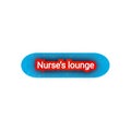 Nurse\'s lounge, write the names of the rooms in the hospital on a transparent white background