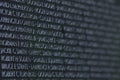 Names in Stone--Vietnam Memorial, Washington, D.C.