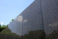 Names of Vietnam War Casualties on Vietnam Veterans Memorial in Washington DC. USA Royalty Free Stock Photo