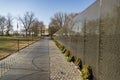 Names on Vietnam War Veterans Memorial in Washington DC, USA