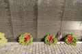 Names on Vietnam War Veterans Memorial in Washington DC, USA