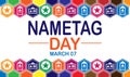 Nametag Day Vector Illustration