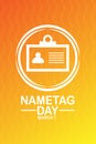 Nametag Day Vector Illustration