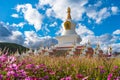 Namgyal tallinn, Tibetan buddhist style white pagoda in Daocheng, Ganzi, Sichuan, China