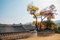 Namhansanseong Fortress, Korean traditional architecture at autumn in Gwangju Royalty Free Stock Photo