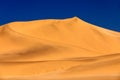 Namib Desert, sand dune mountain with beautiful blue sky, hot summer day. Landscape in Namibia, Africa. Travelling in the Namibia Royalty Free Stock Photo