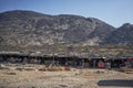 NAMIBE/ANGOLA - 27OCT2017 - African street market, next to the road that goes to Lubango.