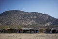 NAMIBE/ANGOLA - 27OCT2017 - African street market, next to the road that goes to Lubango.