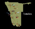 Namibia Africa Map point of interest