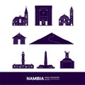 Namibia Blue travel destination vector illustration