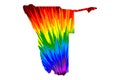 Namibia - map is designed rainbow abstract colorful pattern, Republic of Namibia map made of color explosion