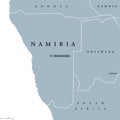 Namibia political map