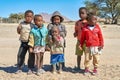 Namibia. Portrait of a group of children in a village of Damaraland