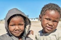 Namibia. Portrait of a group of children in a village of Damaraland