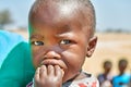 Namibia. Portrait of a sad boy in Kavango Region