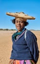 Namibia. Portrait of a woman of Herero Bantu ethnic group