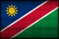 Namibia rusty flag illustration