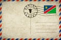 Namibia Walvis Bay Vintage Air Mail Envelope Royalty Free Stock Photo