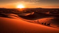 Namibian dunes in sunset