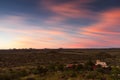 Namibian farmland at sunset