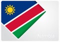 Namibian flag design background. Vector illustration.
