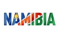 Namibian flag text font