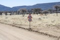 Namibian road sign Royalty Free Stock Photo