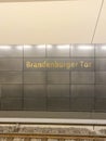 Brandenburger Tor subway station Royalty Free Stock Photo