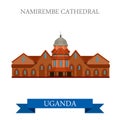 Namirembe Cathedral Uganda Flat historic web vecto