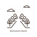 namiseom island. Vector illustration decorative design Royalty Free Stock Photo