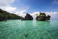 Namlol rock formation, Misool, Raja Ampat South, Papua, Indonesia Royalty Free Stock Photo