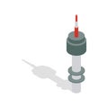 Namsan tower in Seoul icon, isometric 3d style