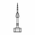 Namsan tower in Seoul icon, outline style