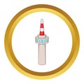 Namsan tower in Seoul vector icon