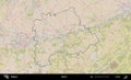 Namur outlined, Belgium. Topographic Standard Royalty Free Stock Photo