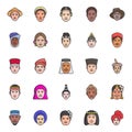 Pack Of Human Avatars Flat Icons