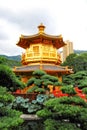 Nan Lian public garden in the city center, view of the Pavilion of Absolute Perfection also known as golden or octagonal pavilion