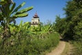 Nan Myint Watch Tower, is the only surviving structure of King Bagyidaw`s royal palace at Inwa Ava in Myanmar. Rural road