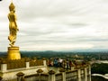 Nan - THAILAND AUGUST 20, 2018 Wat Phra That Khao Noi is located on the top of Khao Noi hill, two kilometers west of the town. The Royalty Free Stock Photo