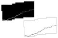 Nance County, Nebraska U.S. county, United States of America, USA, U.S., US map vector illustration, scribble sketch Nance map