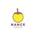 Nance fruit abstract logo design Royalty Free Stock Photo